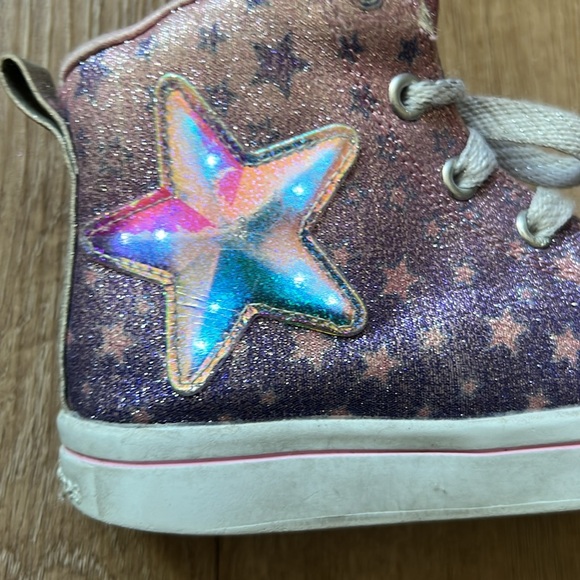Skechers Twinkle Toes S Lights Twi-Lites Starry Gem high-top sneaker Size 12.5 - Picture 16 of 16